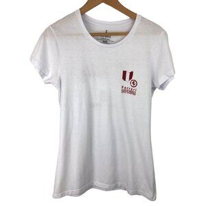 Ferrari Club of America Ohio Chapter Womens Size M White Graphic T-shirt